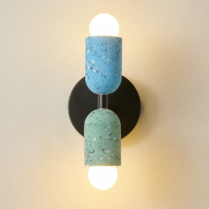 Modern Marble Wall Clock Design 1-Light Wall Lamp for Bathroom, Mirror Cabinet, Vanity Table