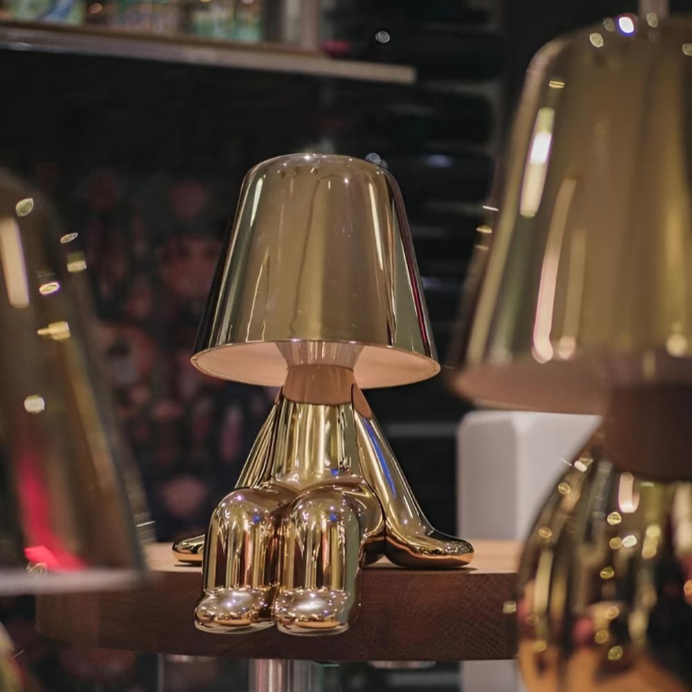 LuxeAura – Stylish Sculptural Table Lamp for Any Space