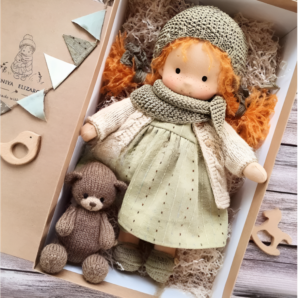 Enchanting Natural Fabric Companion Doll