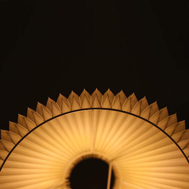 Taavita Vintage Walnut Pleated 1-Light Wall Lamp