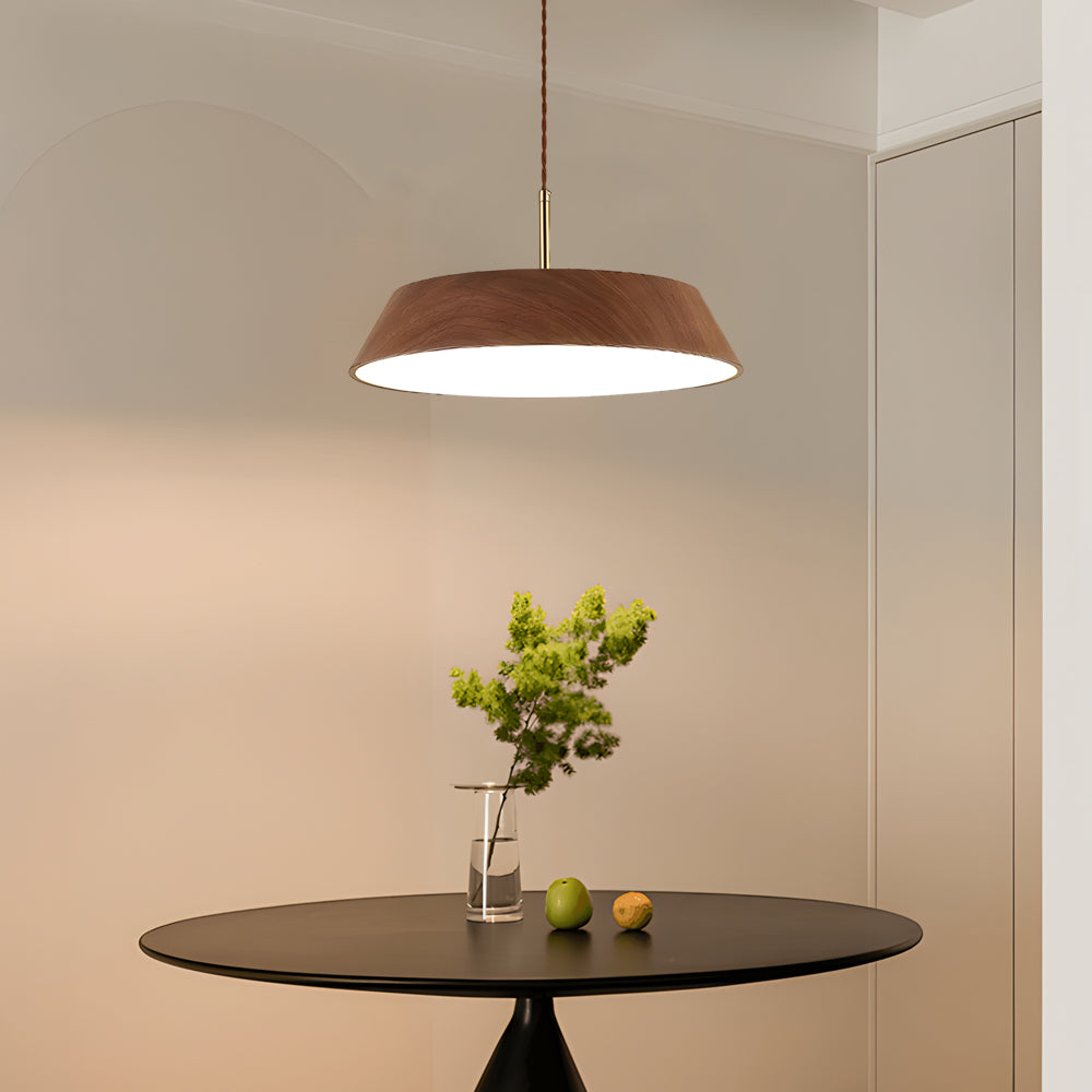 15.74-Inch Round Wood Taavita Style LED Pendant Light