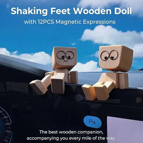 Wooden Rocking Figure — Handmade Buddy for Happy Car Journeys