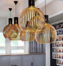 Handcrafted Wooden Pendant Light | Sustainable Wood Sphere Design | Adjustable Hanging Height | Warm Ambient Glow