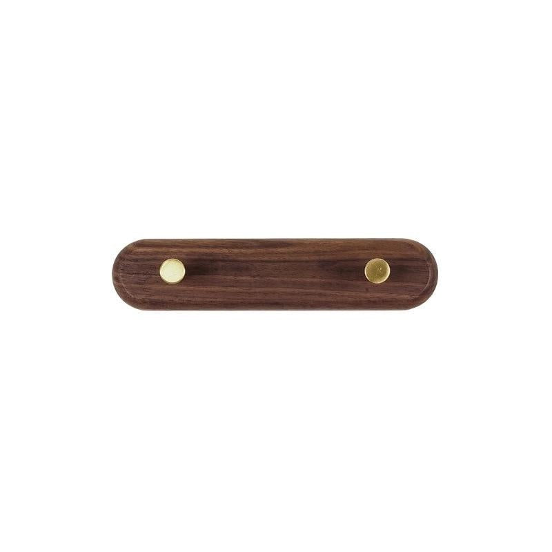 Taavita Wall-Mounted Natural Wood & Brass Hook Racks