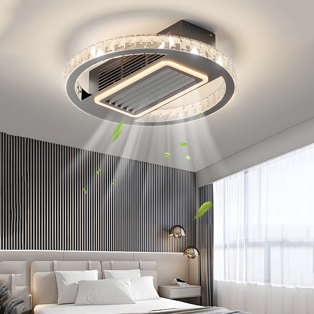 19.7 In. Nordic Taavita Ceiling Fan with 6 Speeds, LED Light, Remote Control