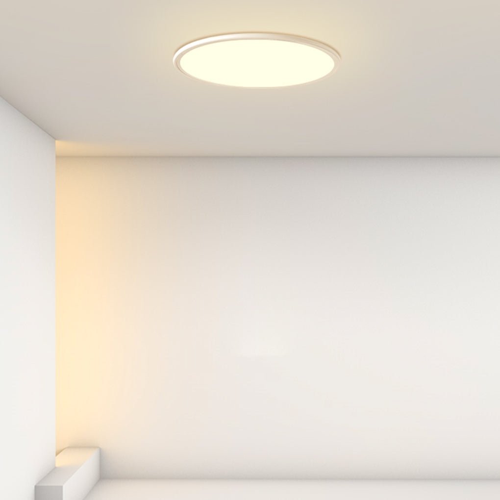 16'' Modern LED Ultrathin Circle Flush Mount Lights White Black Ceiling Lights