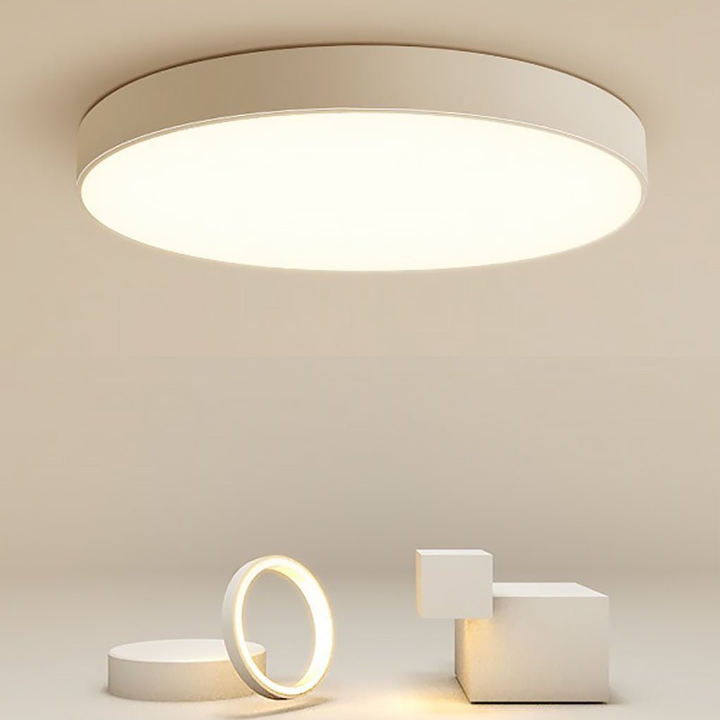 16'' Dimmable Modern Round Flush Mount Lighting with Remote by Taavita