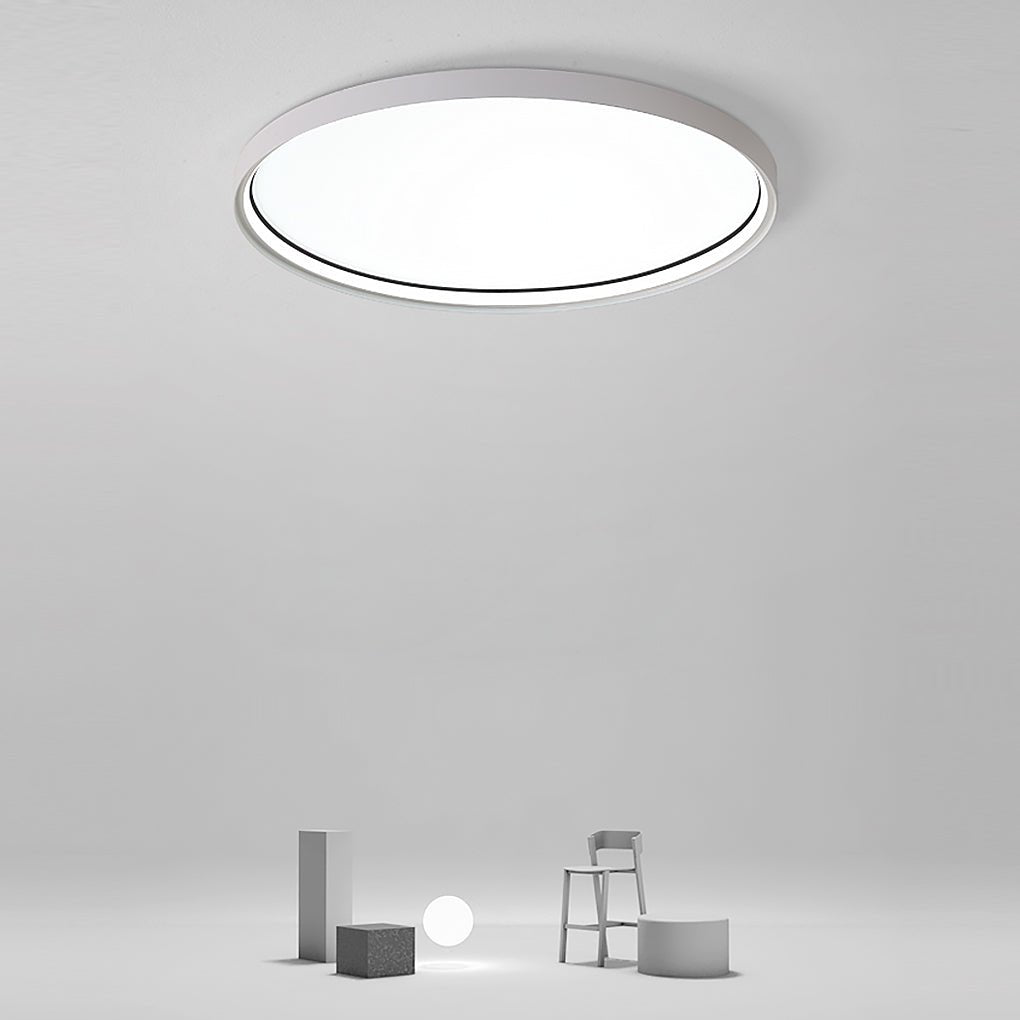 16'' Modern Flush Mount Lighting with Edge - Single LED Acrylic Circle