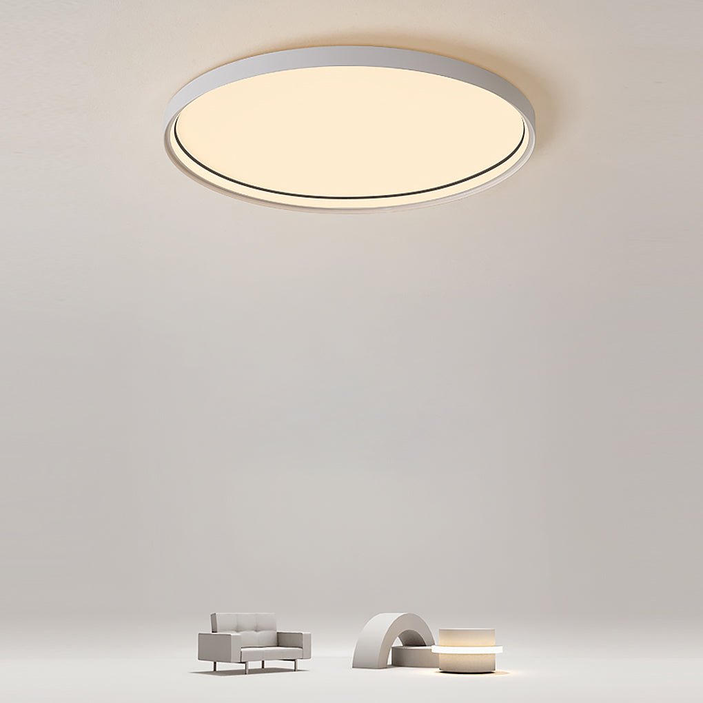 16'' Single LED Acrylic Circle Flush Mount Modern Lighting with Edge - Dazuma