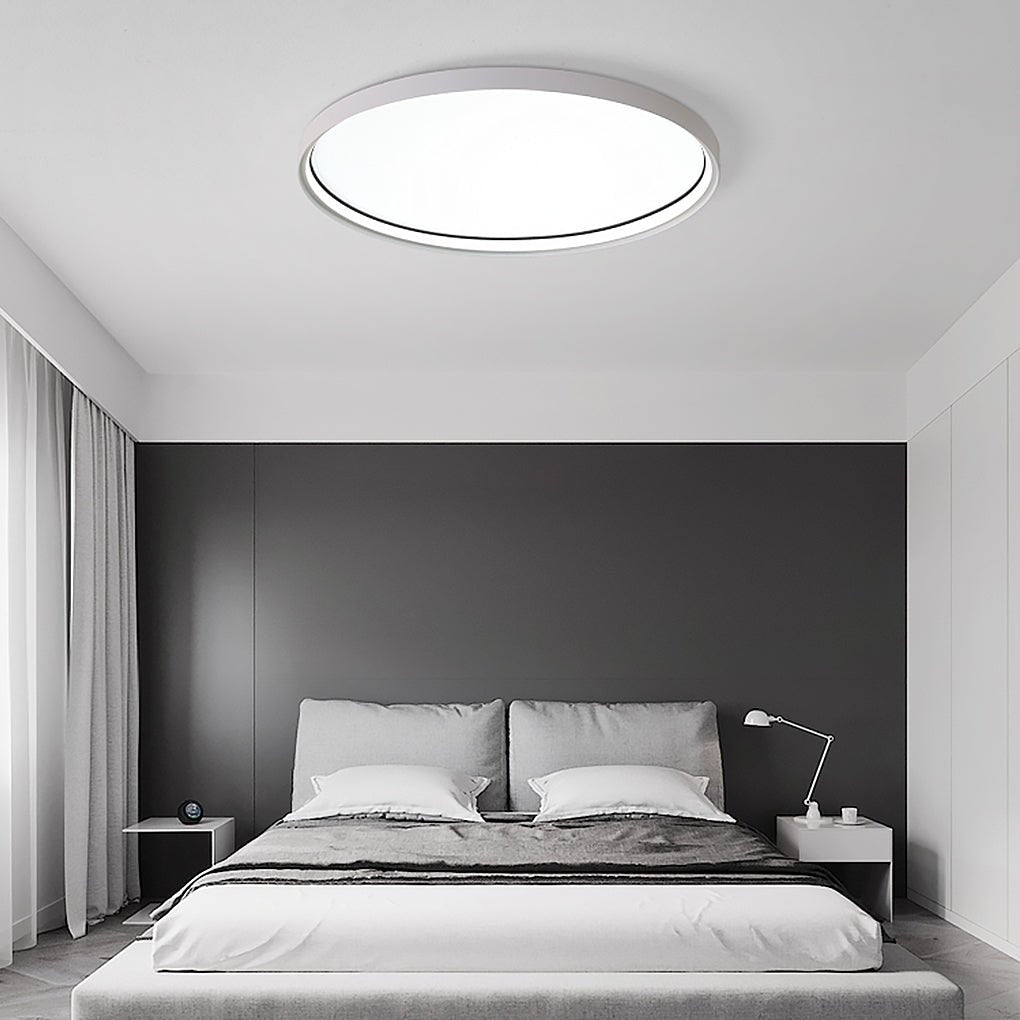 16'' Modern Flush Mount Lighting with Edge - Single LED Acrylic Circle