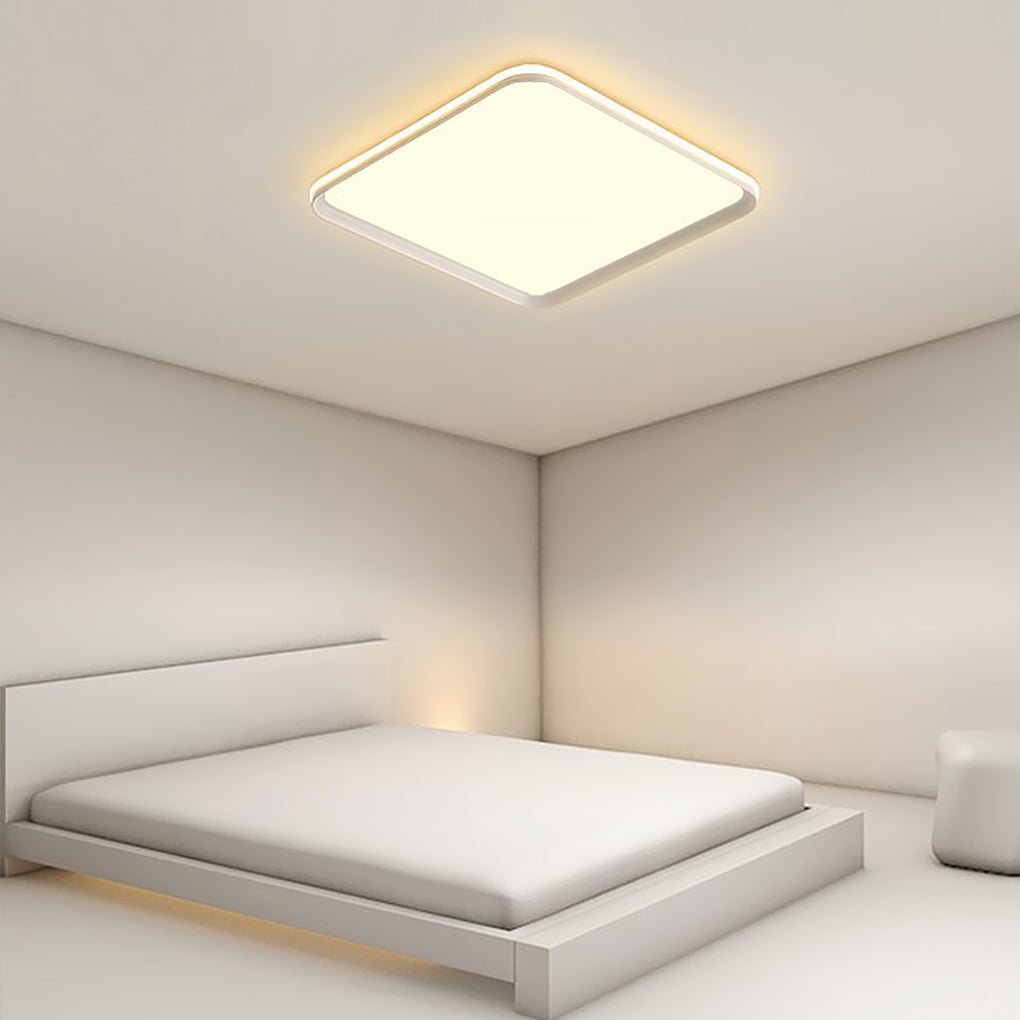 16'' Square Modern Flush Mount Ceiling Lights with Remote Control by Taavita