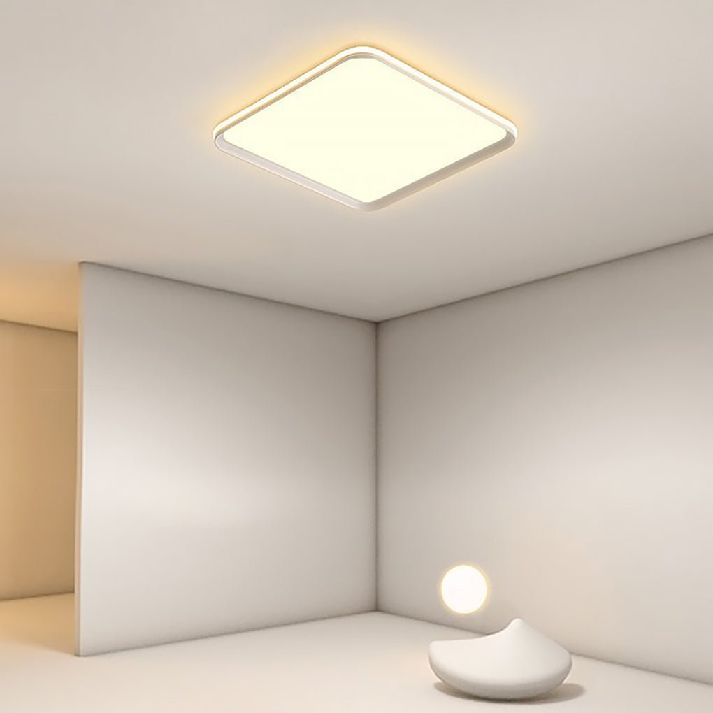 16'' Square Modern Flush Mount Ceiling Lights with Remote Control by Taavita
