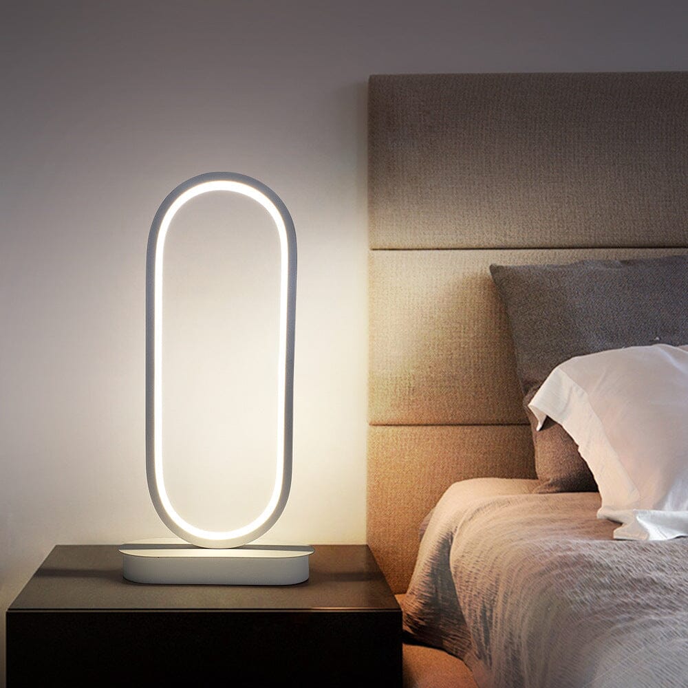 Sleek Iron Oval Table Lamp for Modern Living Spaces