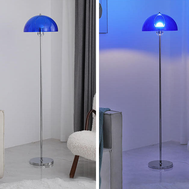 Taavita Vintage Acrylic LED Floor Lamp with Clear Lampshade and Dimmable Light
