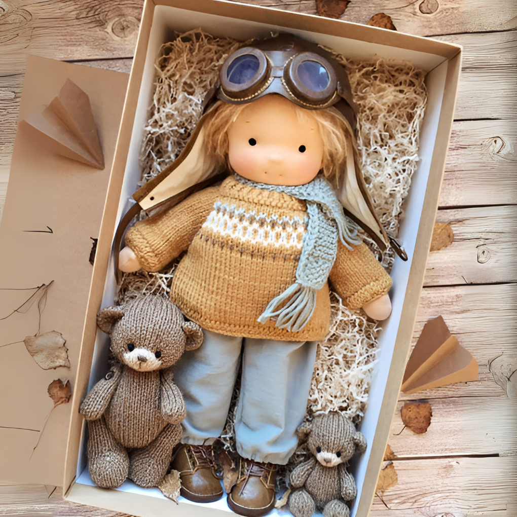 Enchanting Natural Fabric Companion Doll