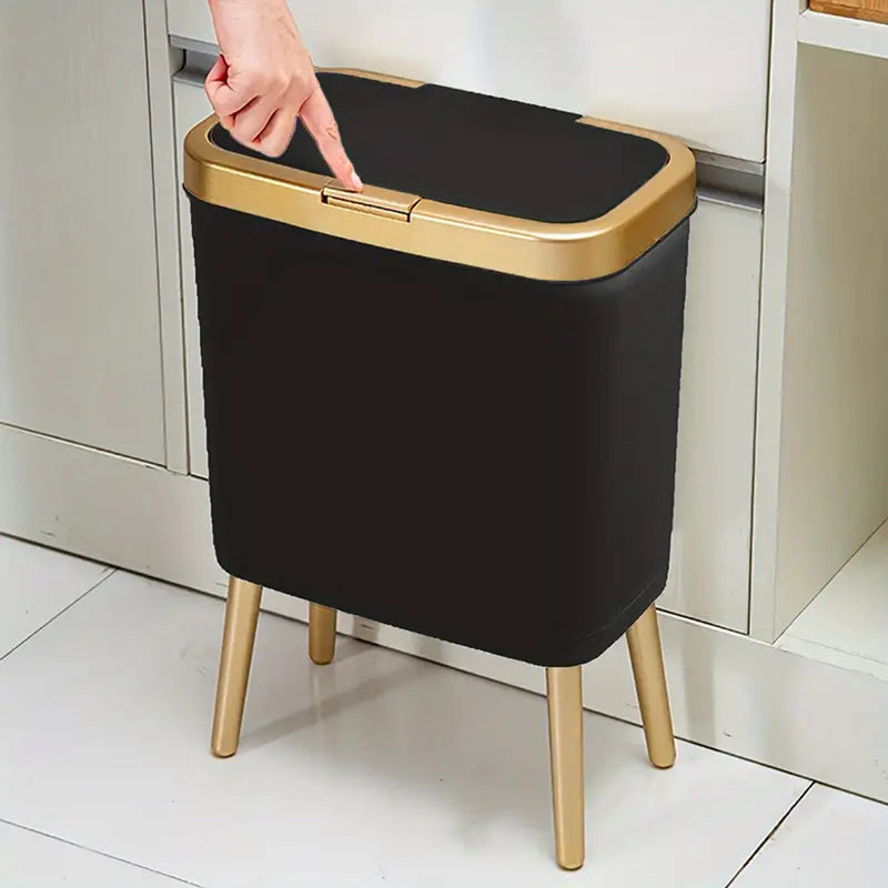 15L Sleek Waste Bin with Odor Control Lid for Any Room