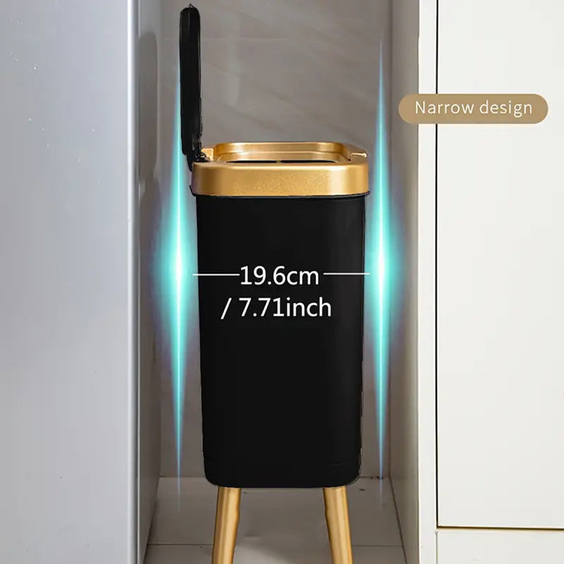 15L Sleek Waste Bin with Odor Control Lid for Any Room