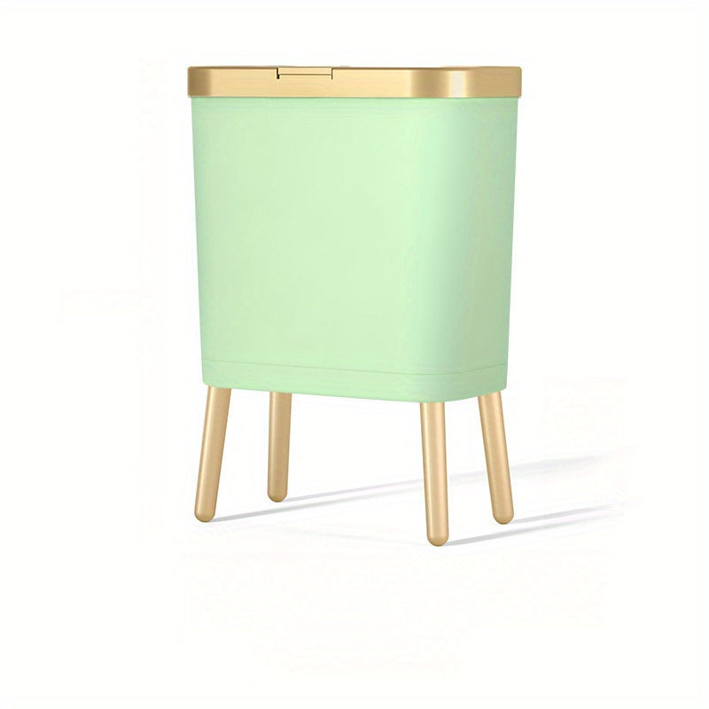 15L Sleek Waste Bin with Odor Control Lid for Any Room