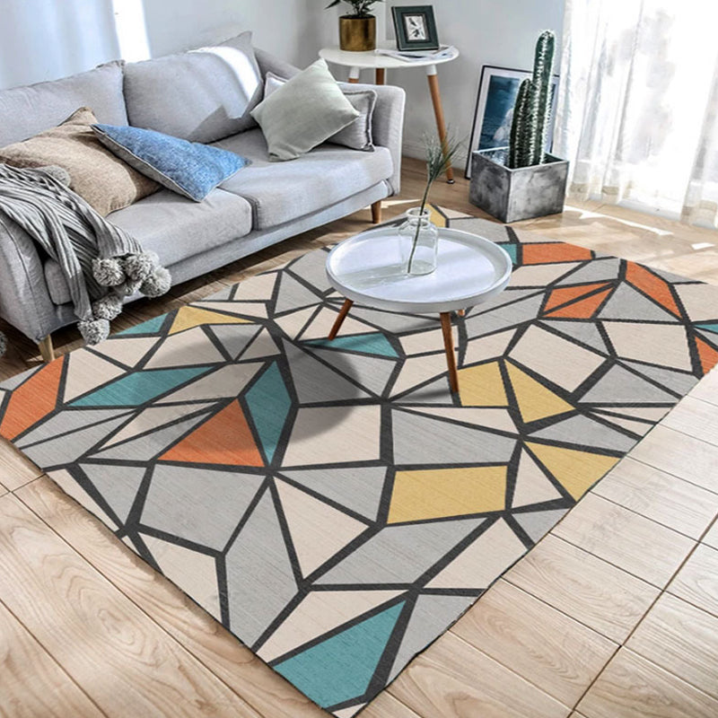Colorblock Geometric Living Room Rug Polyester Novelty Abstract Rug Washable Pet Friendly Carpet Clearhalo 'Area Rug' 'Modern' 'Rugs' Rug' 1716437