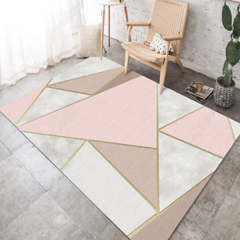 Colorblock Geometric Living Room Rug Polyester Novelty Abstract Rug Washable Pet Friendly Carpet Clearhalo 'Area Rug' 'Modern' 'Rugs' Rug' 1716440