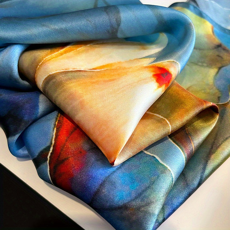 Silk Scarf | Tie-Dye Design | Lightweight & Breathable Comfort | Mulberry Silk