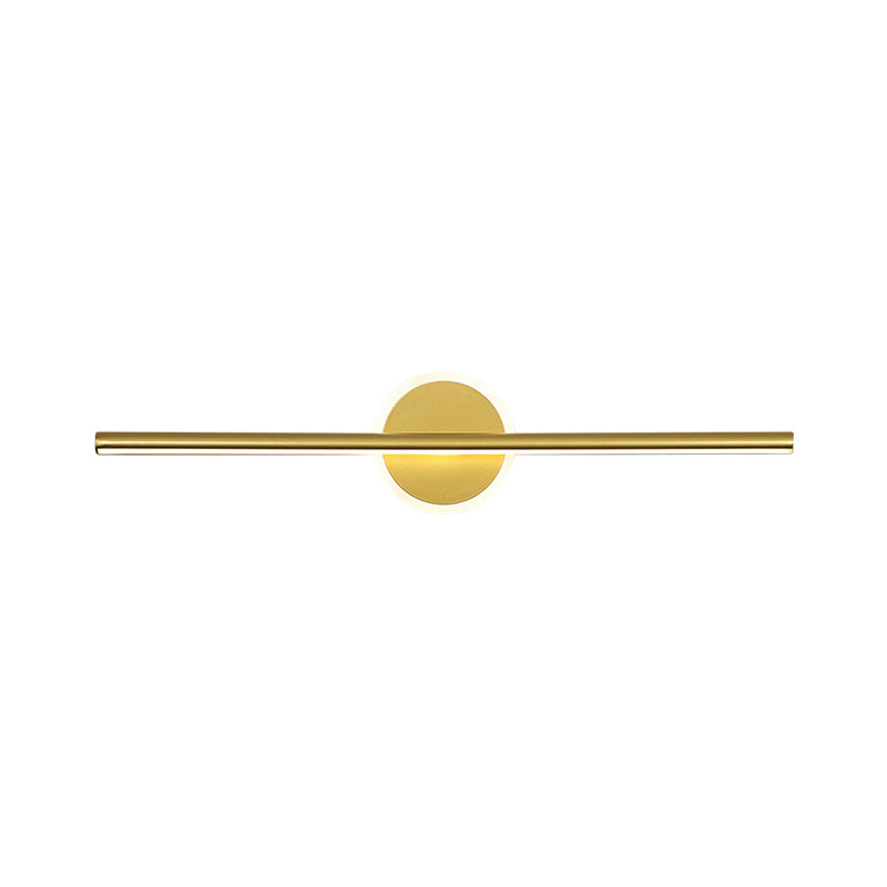 Linear and Round Washbasin Wall Light Minimalism LED Wall Lights in Gold, 16"/23.5"/31.5" Width