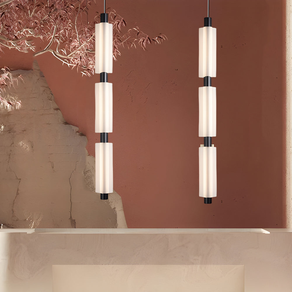1/2/3 Heads Modern Acrylic Cylinder Pendant Lights: Hanging Lamp in Taavita
