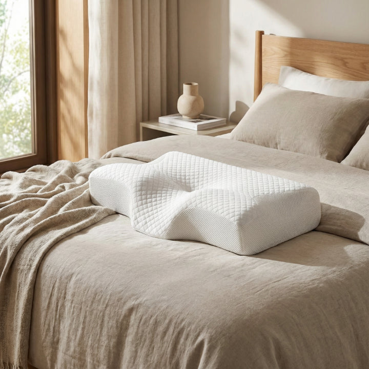 Contoured Memory Foam Pillow for Comfort and Support