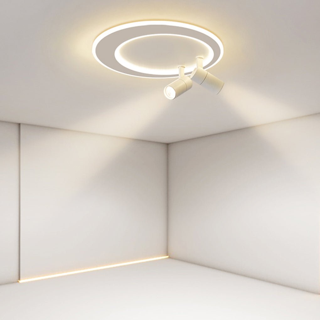 18'' Modern Circular LED Flush Mount Lighting with Spotlight