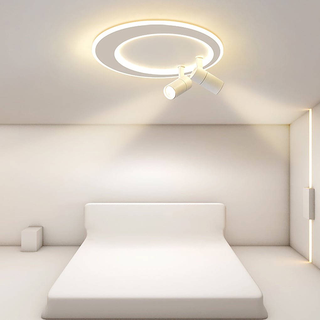 18'' Modern Circular LED Flush Mount Lighting with Spotlight