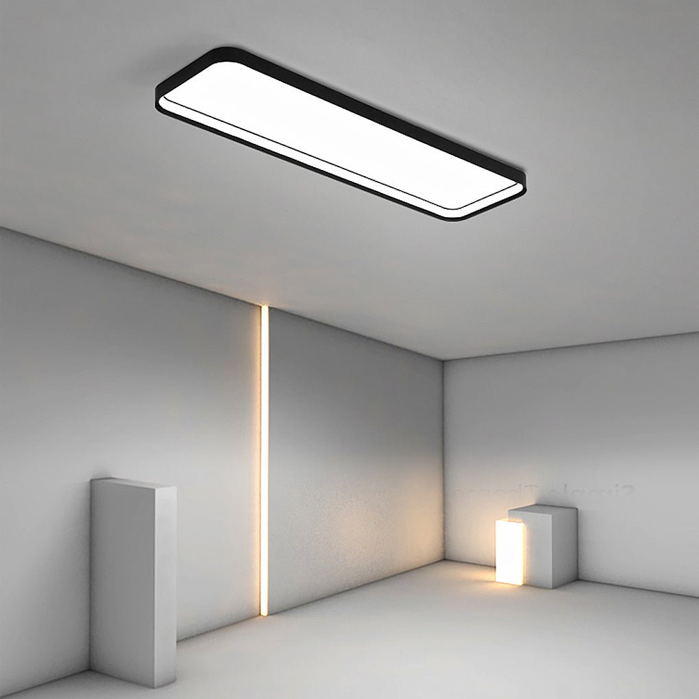 18'' Rectangular LED Modern Flush Mount Lighting with Remote Control - Dazuma