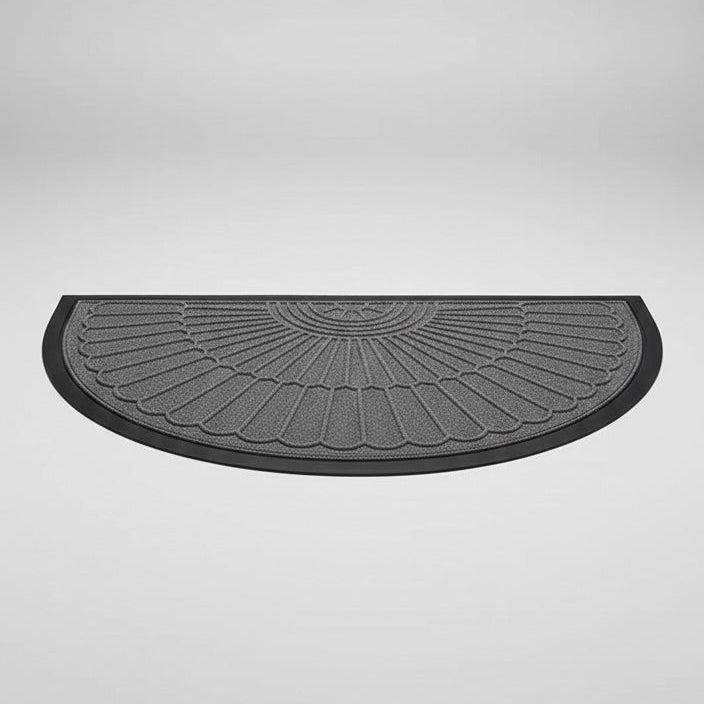 Non-Slip Rubber Backed Half-Round Entry Mat