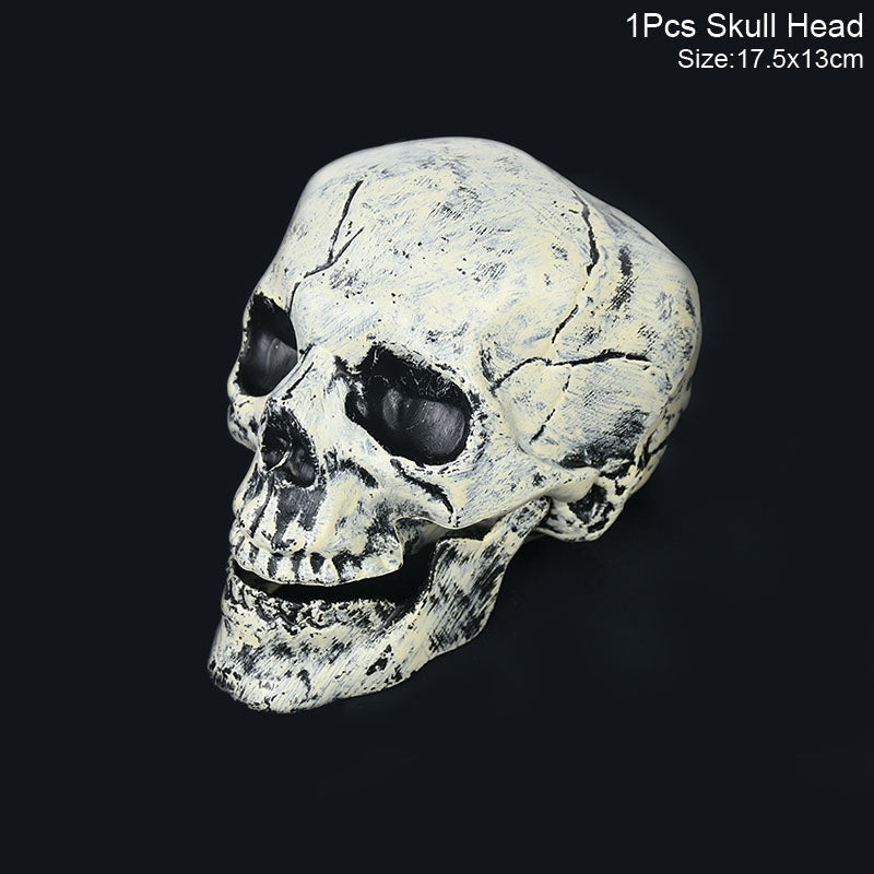 Halloween Skull Decoration Resin Prop for Spooky Indoor Outdoor Decor