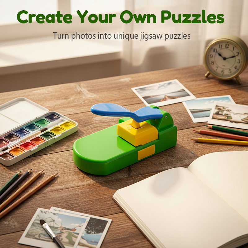 Custom Puzzle Creator with Convenient Storage Solution