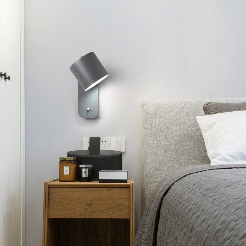 Taavita Macaron Cylinder Shape, Rotatable 1-Light Wall Lamp for Living Room and Bedroom