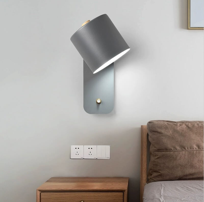 Taavita Macaron Cylinder Shape, Rotatable 1-Light Wall Lamp for Living Room and Bedroom