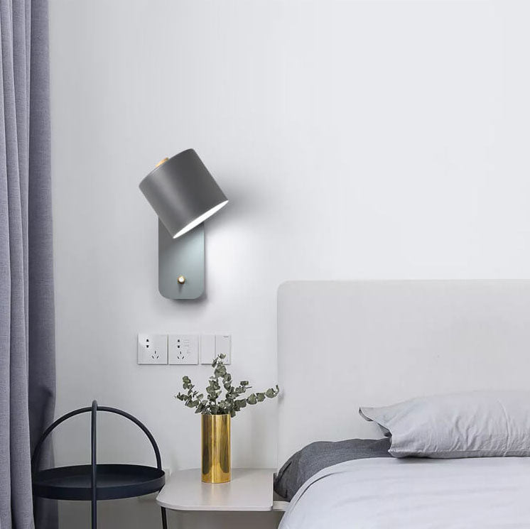 Taavita Macaron Cylinder Shape, Rotatable 1-Light Wall Lamp for Living Room and Bedroom