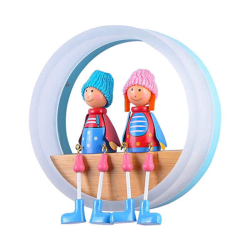 Taavita Big O Wall Light with Two Acrylic Lamps for Children's Bedroom Restaurant