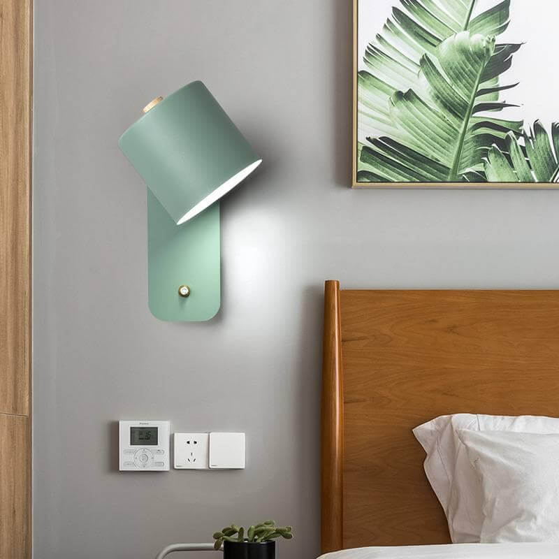 Taavita Macaron Cylinder Shape, Rotatable 1-Light Wall Lamp for Living Room and Bedroom