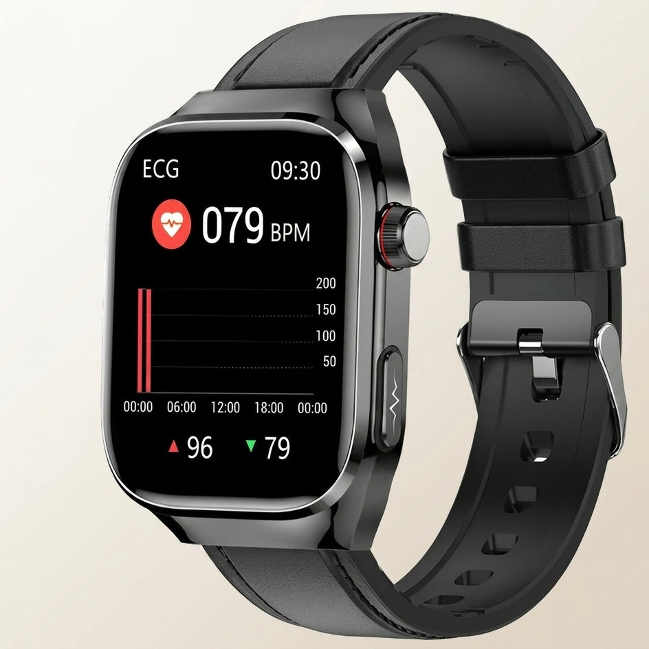 Smartwatch with ECG, Heart Rate, Blood Oxygen & Sleep Monitor - IP68, Bluetooth Calling, 650mAh, 2.04" AMOLED