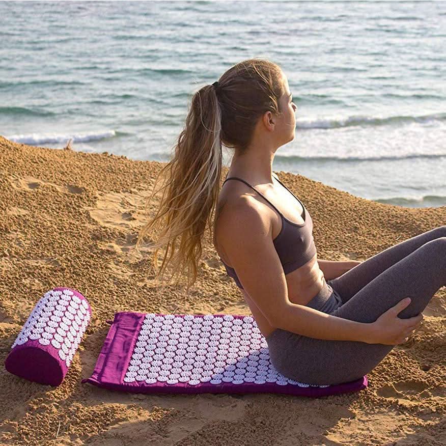 SerenityTouch Acupressure Mat and Pillow Duo for Total Relaxation