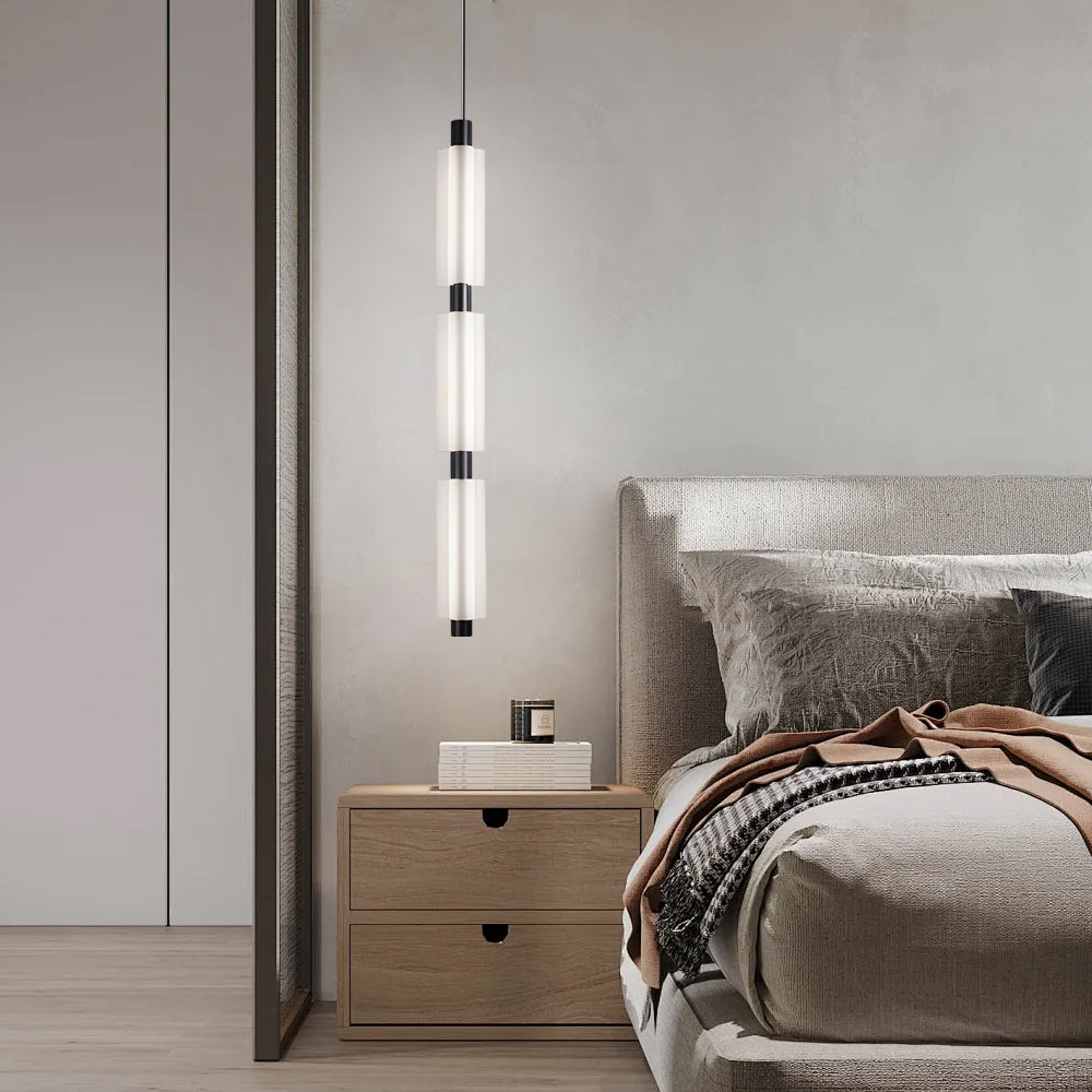 1/2/3 Heads Modern Acrylic Cylinder Pendant Lights: Hanging Lamp in Taavita