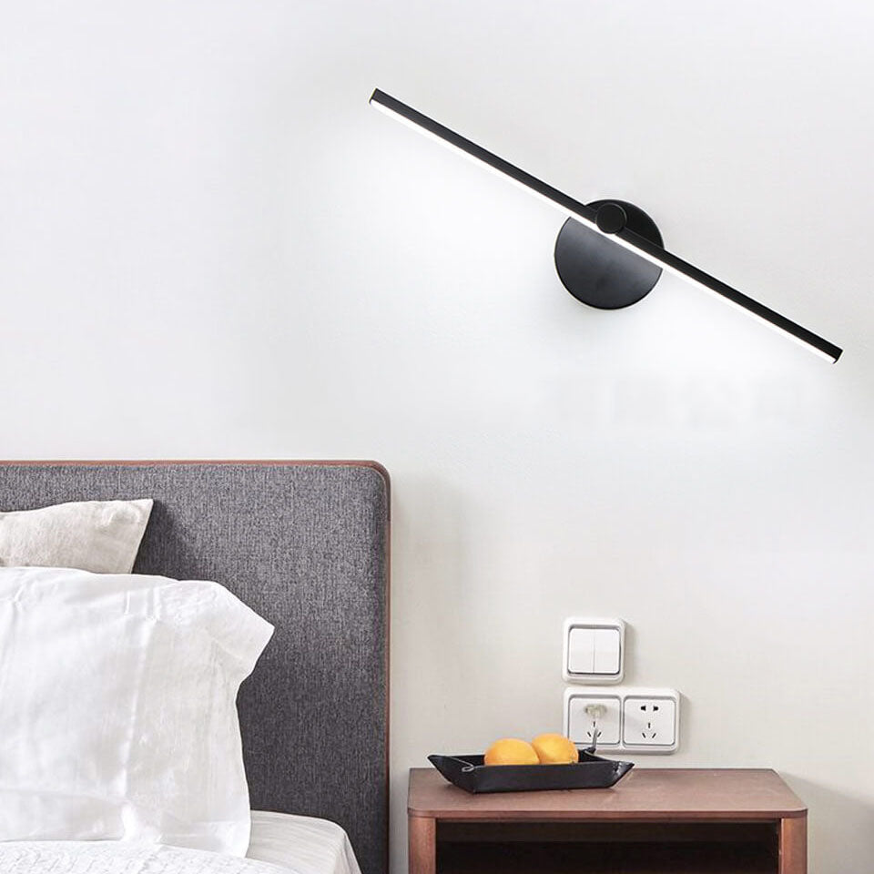 Taavita Minimalist Aluminum Long Bar Switch LED Mirror Wall Light Lamp