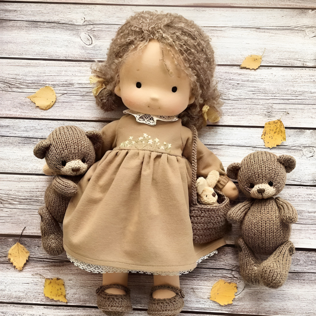 Enchanting Natural Fabric Companion Doll