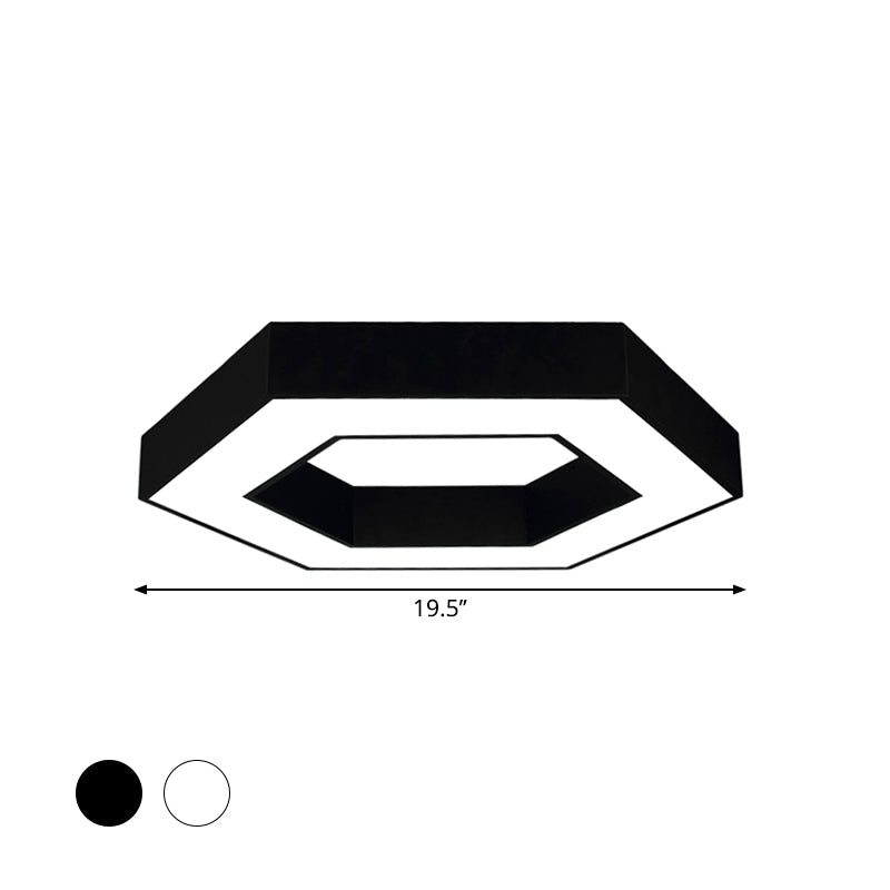 Taavita LED Flush Ceiling Light Modern Acrylic Living Room Flushmount in Black/White, 16"/19.5"/31.5" W