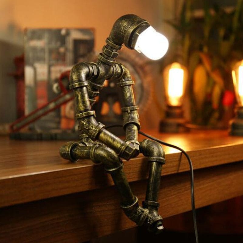 NeonGlow Futuristic Robot Table Lamp for Modern Spaces