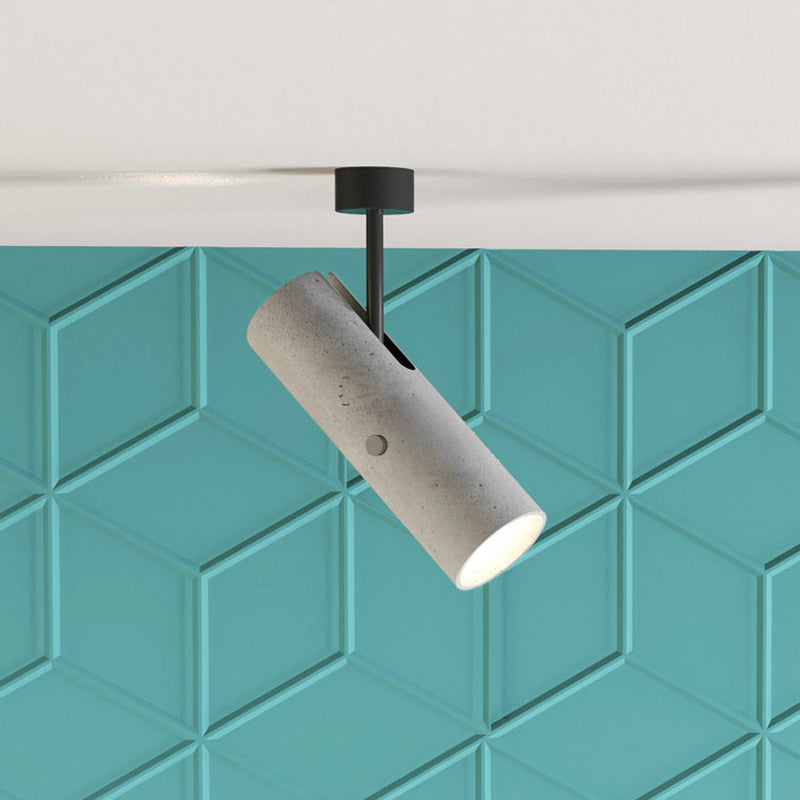 Minimalist LED Wall Lamp in Gray with Swivel Joint – Taavita Wall Light made of Cement