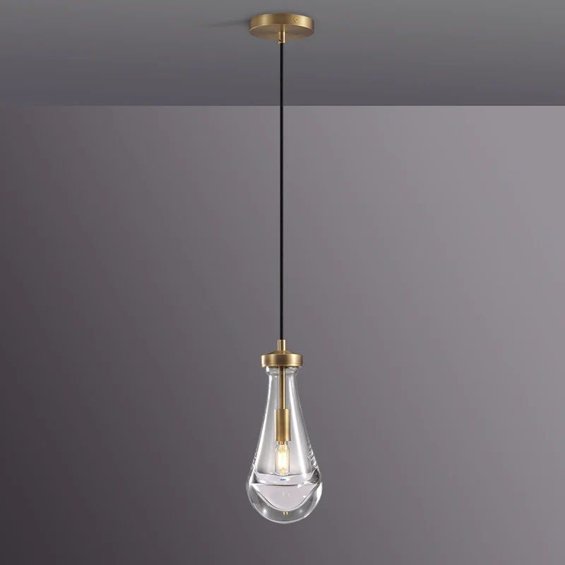 Lumina Raindrop — Hand-Blown Glass Pendant Light with Warm Glow