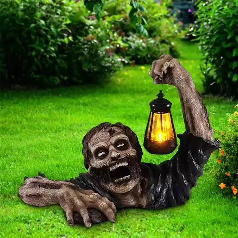 LED Lighted Zombie Decoration for Outdoor Halloween Display