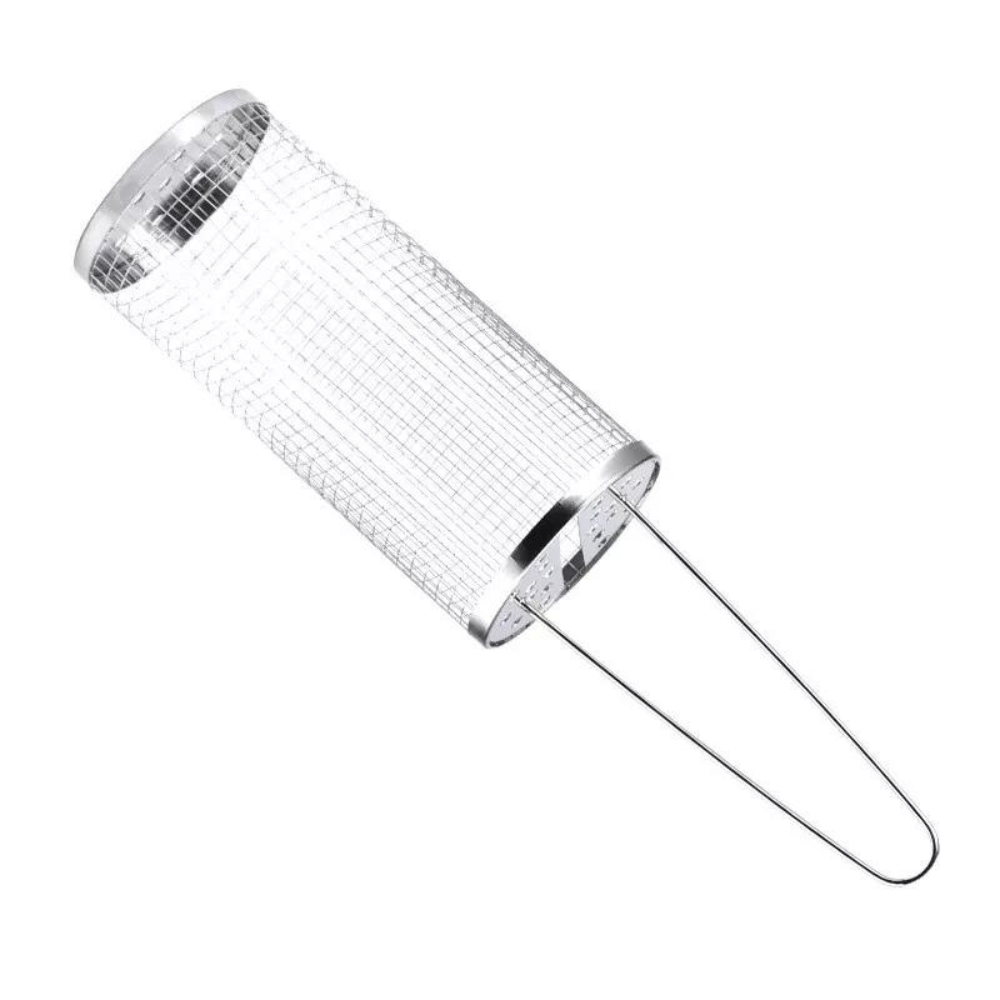 Round BBQ Grilling Basket Made of Stainless Steel